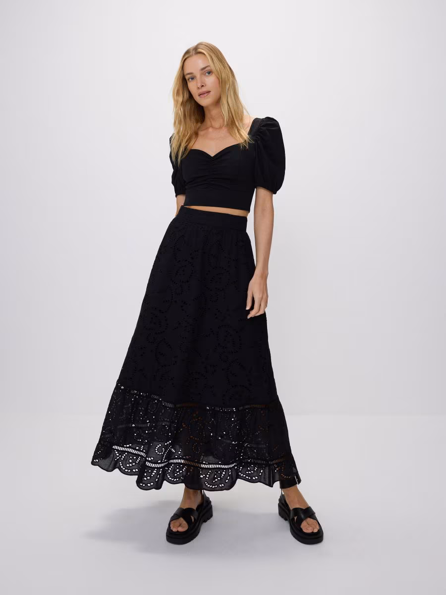 Openwork Maxi Skirt
