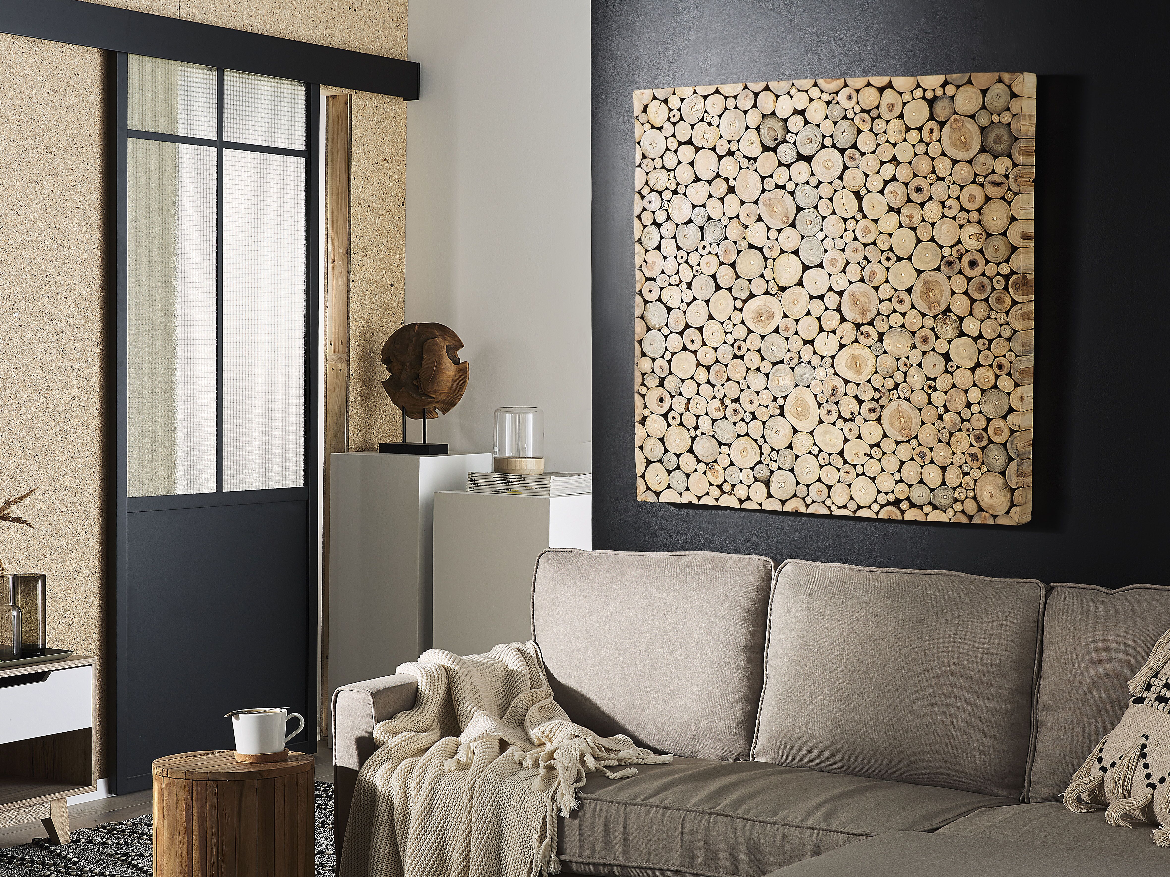 Wall Decor TWIG Teak Wood 85 cm Light Brown