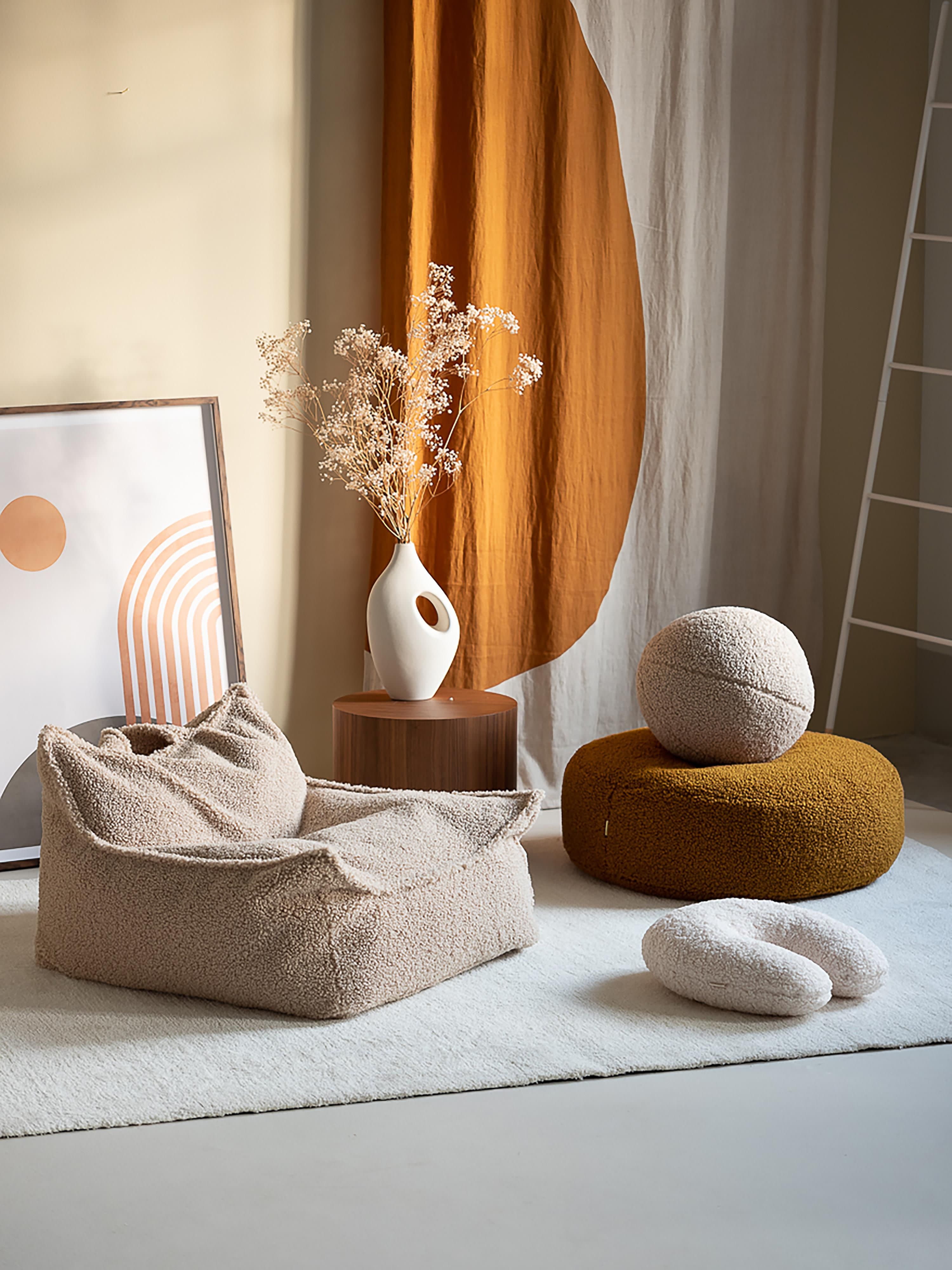 Kinder Teddy-Pouf Sugar, Ø 65 cm