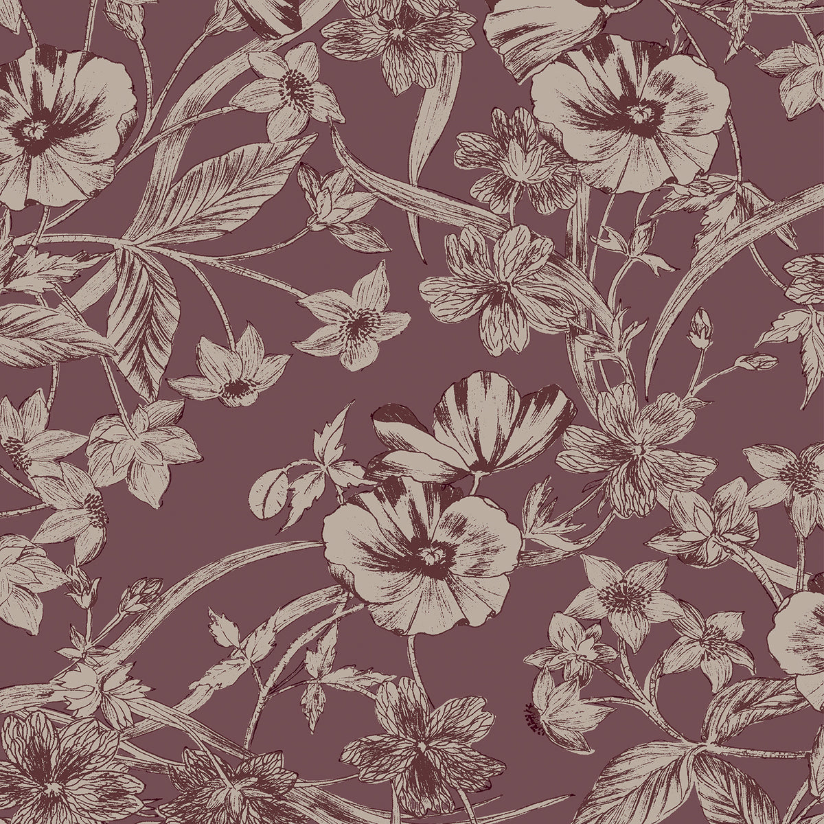Laura Ashley Vliesbehang - Summerhill Pale Blackberry