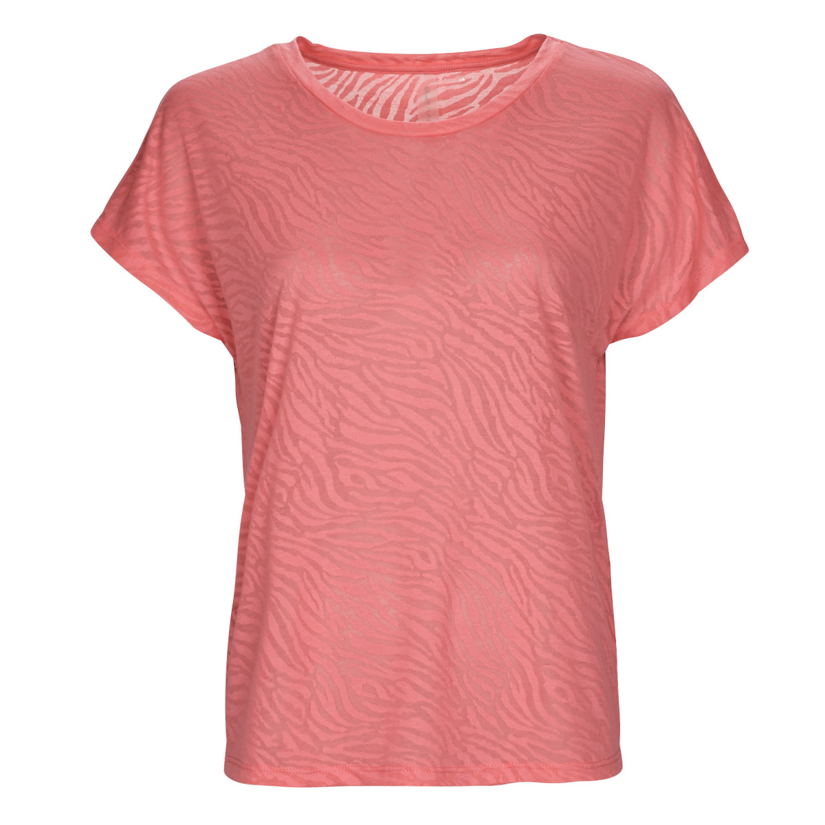 Only Play - ONPJIES LOOSE BURNOUT SS TEE - Coral