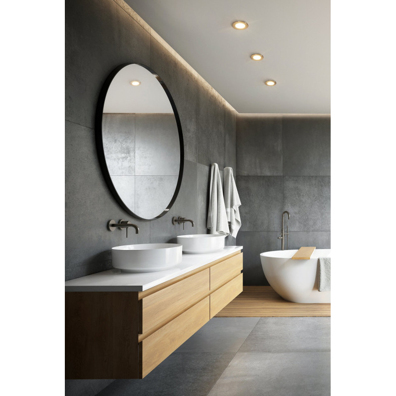 Spot encastrable LED Fueva 1 nickel blanc chaud IP44 350 lm 2,8 W 3 pièces EGLO