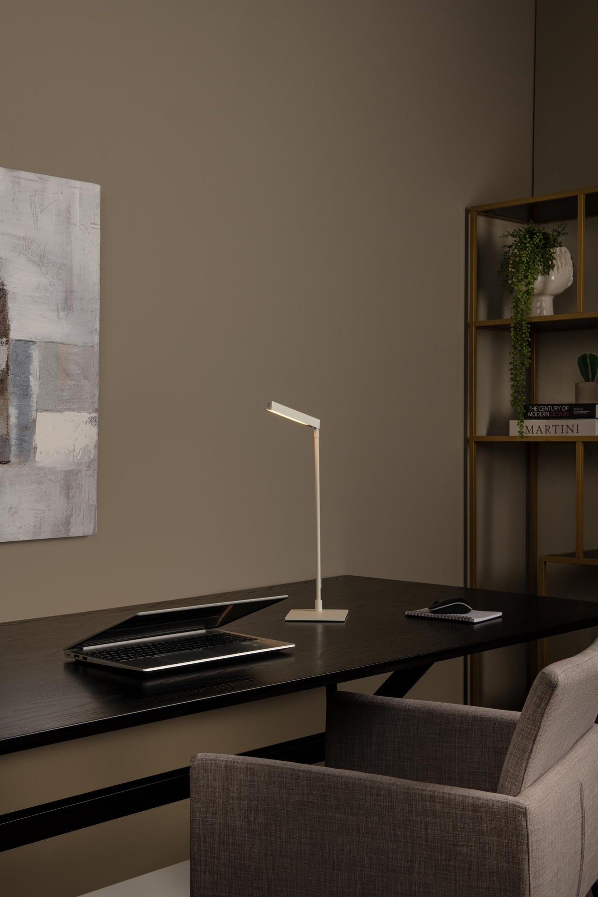 Lucide bureaulamp LAVALE - Geïntegreerde LED - Wit