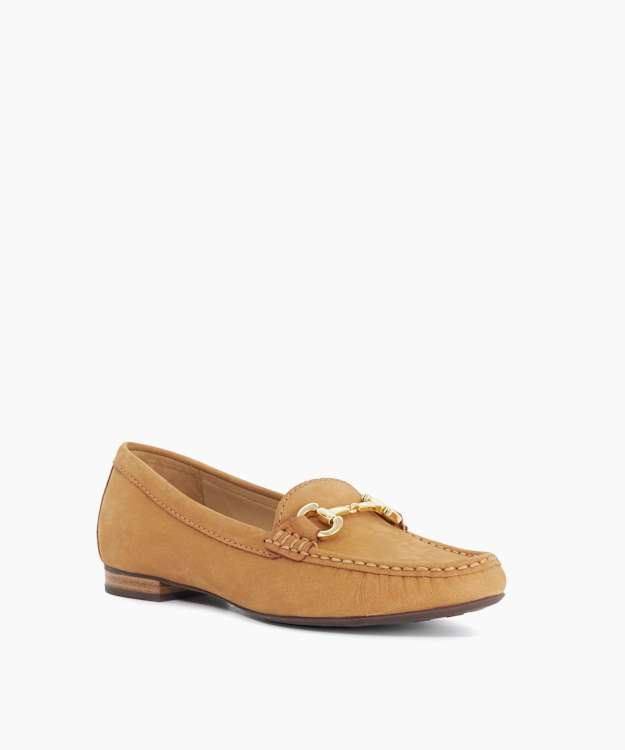 Glenniee Sand - Suede Snaffle Trim Loafers