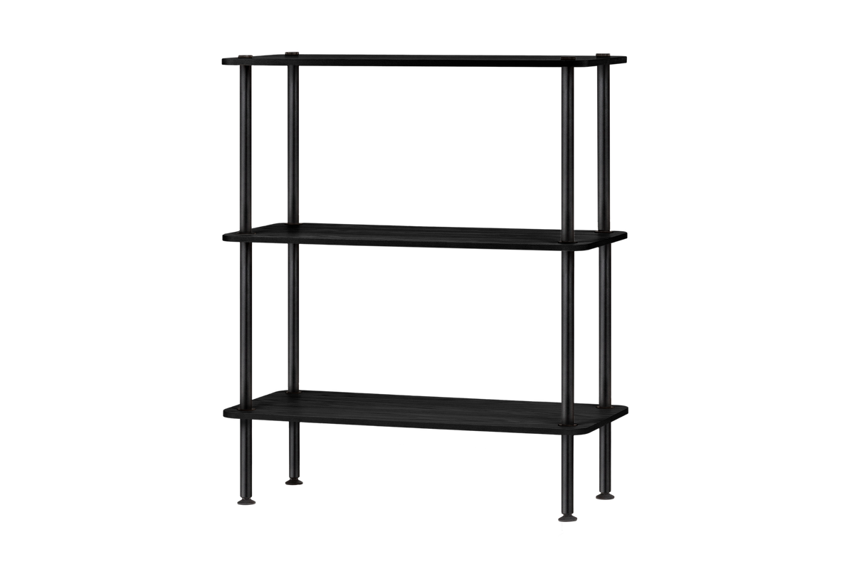 noo.ma Teidi 3-laags open wandrek - Vulcano Black, 80 x 35 x 90,5 cm