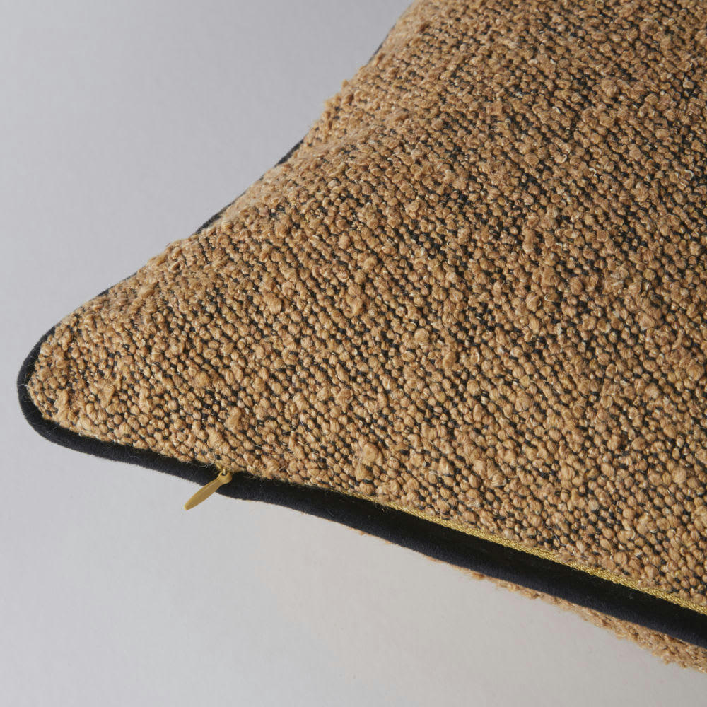 FILOMENO - Coussin marron et noir 45x45