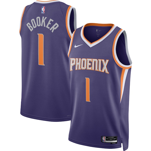 Devin Booker Phoenix Suns Nike Unisex Swingman Jersey - Icon Edition - Purple/White