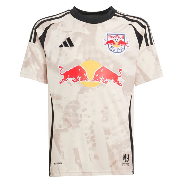New York Red Bulls adidas Youth 2025 Stone Kit Replica Custom Jersey - Tan