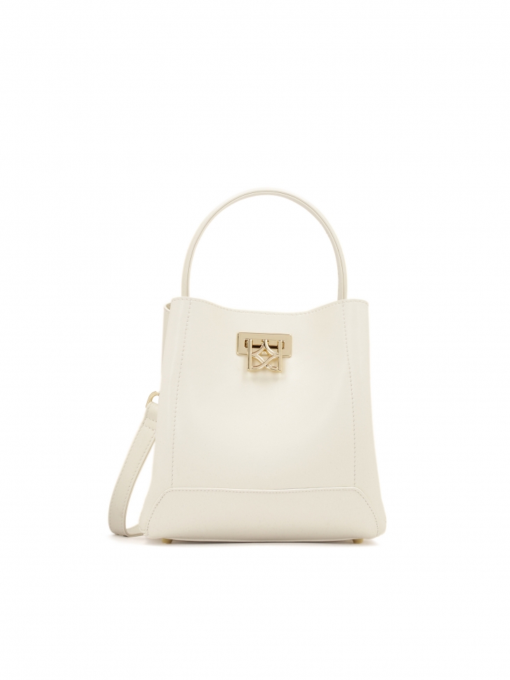 Leather hand and shoulder bag