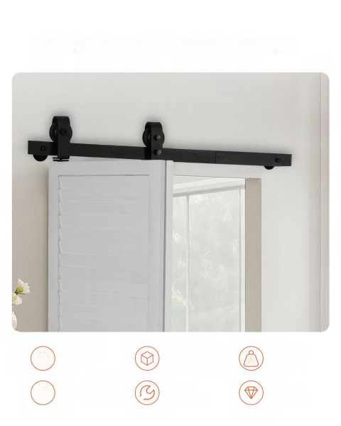 System do Drzwi Przesuwnych Zestaw 90 cm Szyna 2x40 cm 150 kg