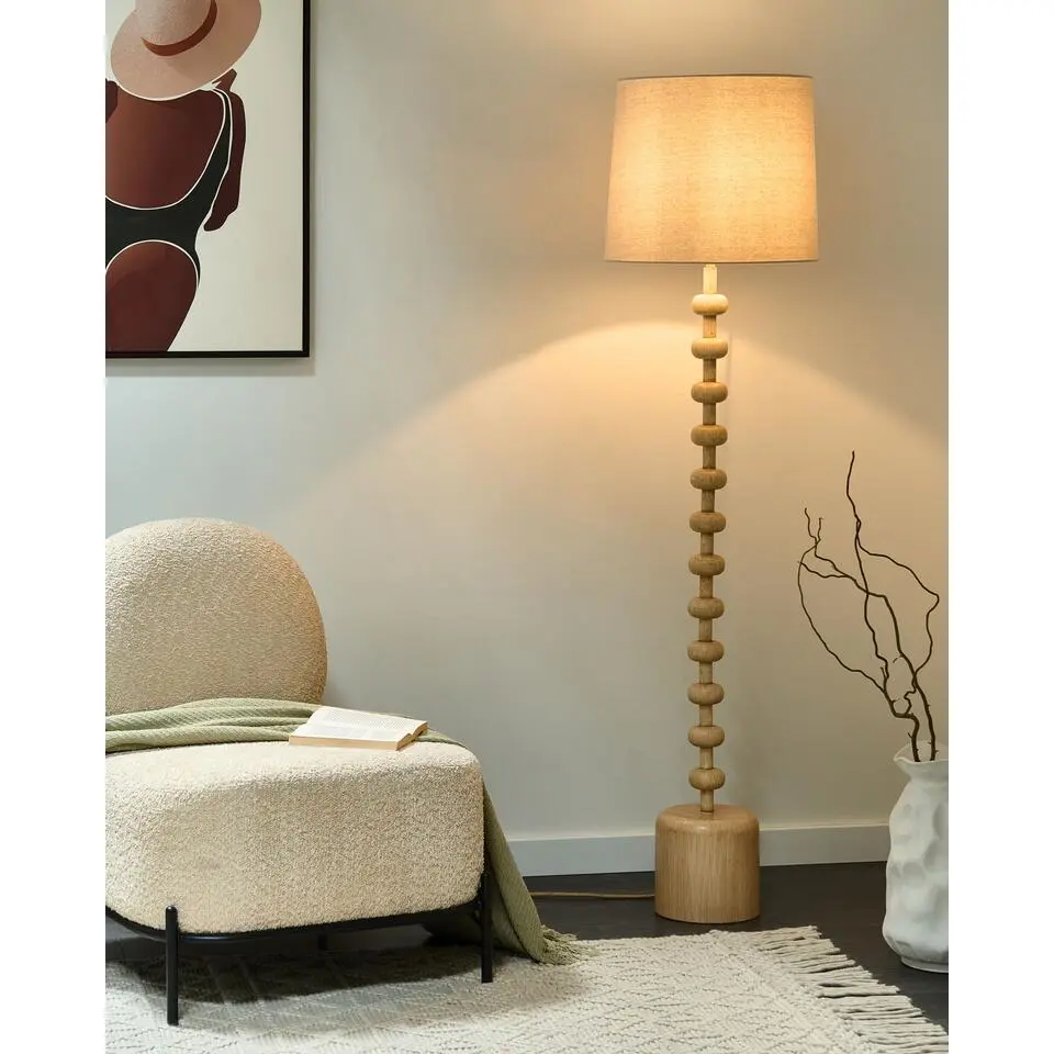 KRIOS - Staande lamp - Lichtbruin - Metaal