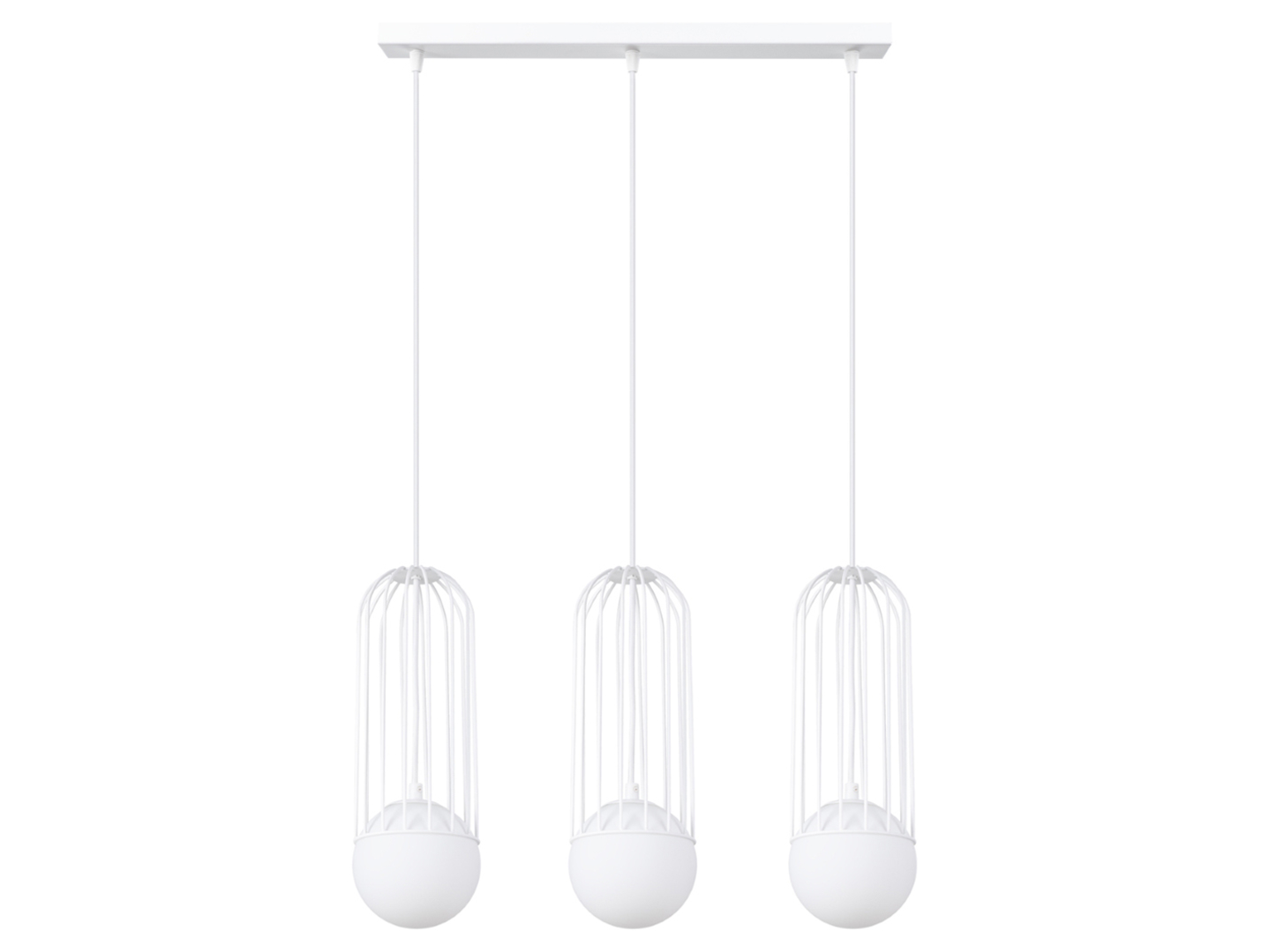 Lampa wisząca Brina 3-punktowa stalowa biała