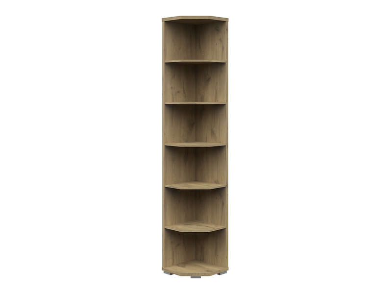 Regał narożny Connect 39 cm z 5 półkam dąb viking