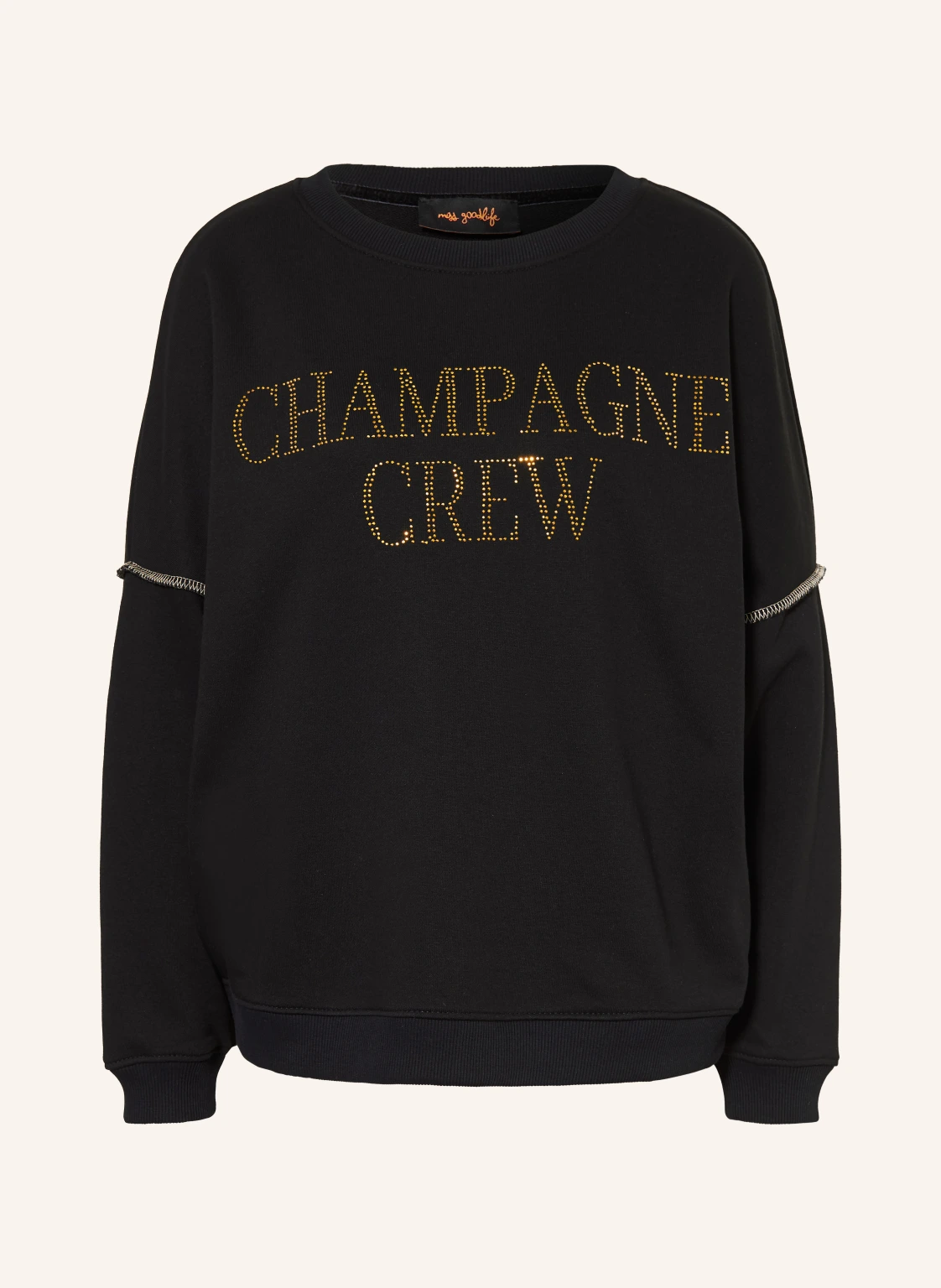 miss goodlife Oversized-Sweatshirt mit Schmucksteinen