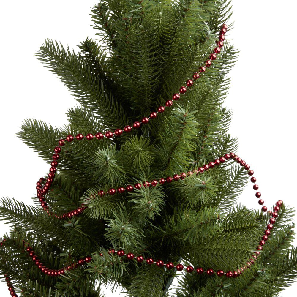 Guirlande de No&euml;l perle rouge 2,7 m