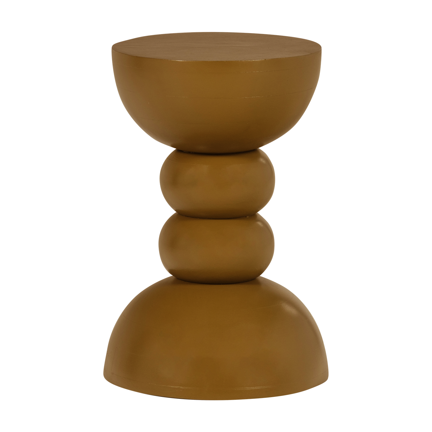 WOOOD bijzettafel Ø35 cm Miel - Mangohout - Honinggeel - 51x35x35
