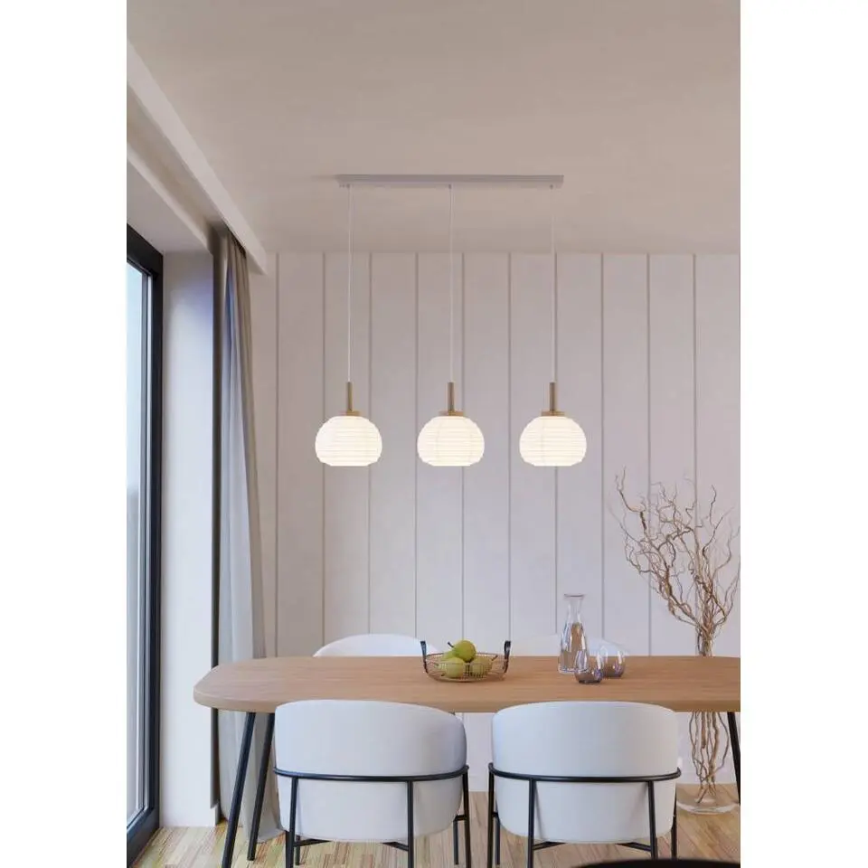 EGLO Summerhill Hanglamp - E27 - Hout & Papier - Wit