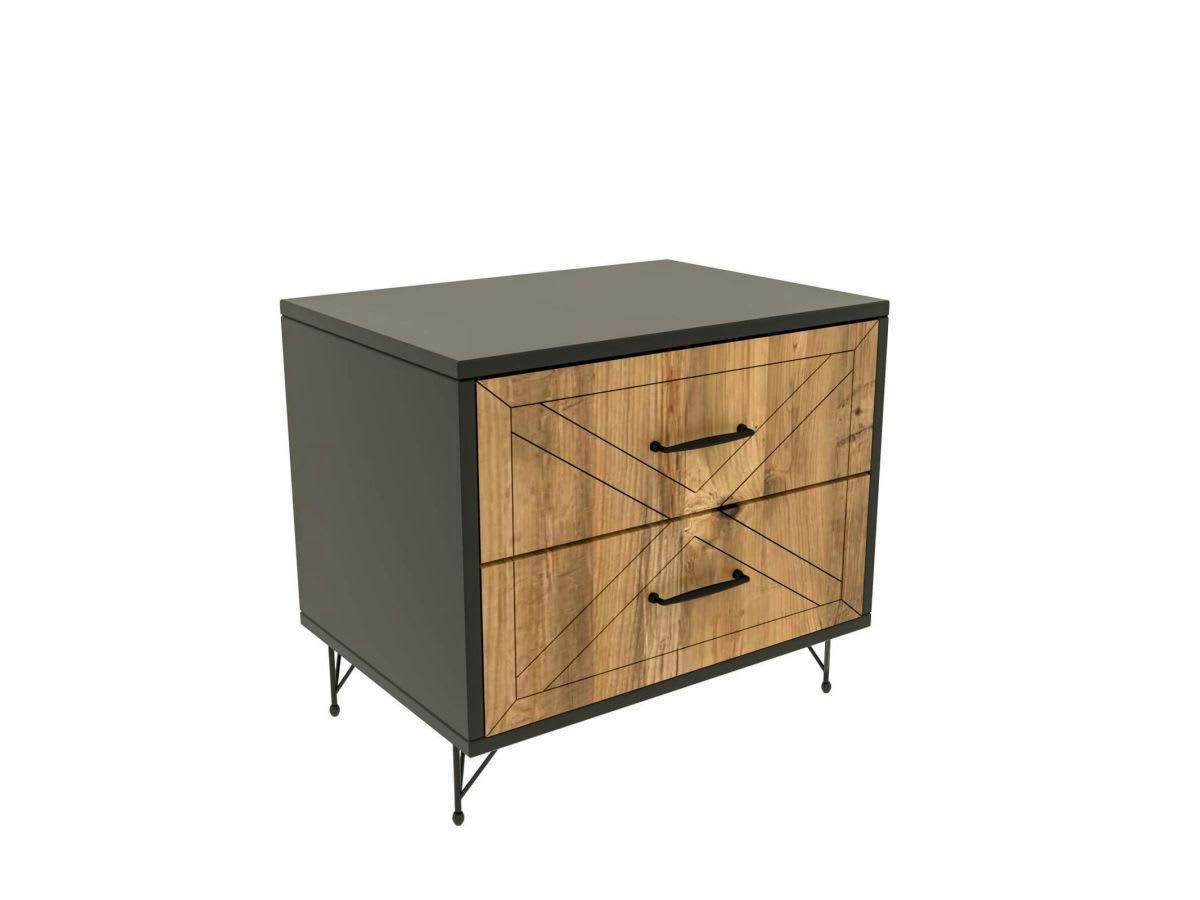 DIRKA - DIRKA - Table de chevet Anthracite Pin