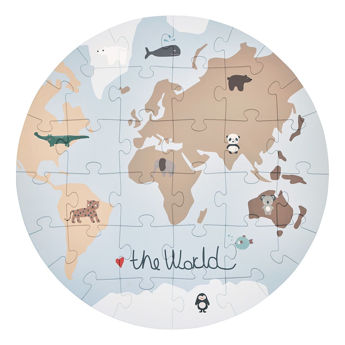 OYOY Puzzel World - karton