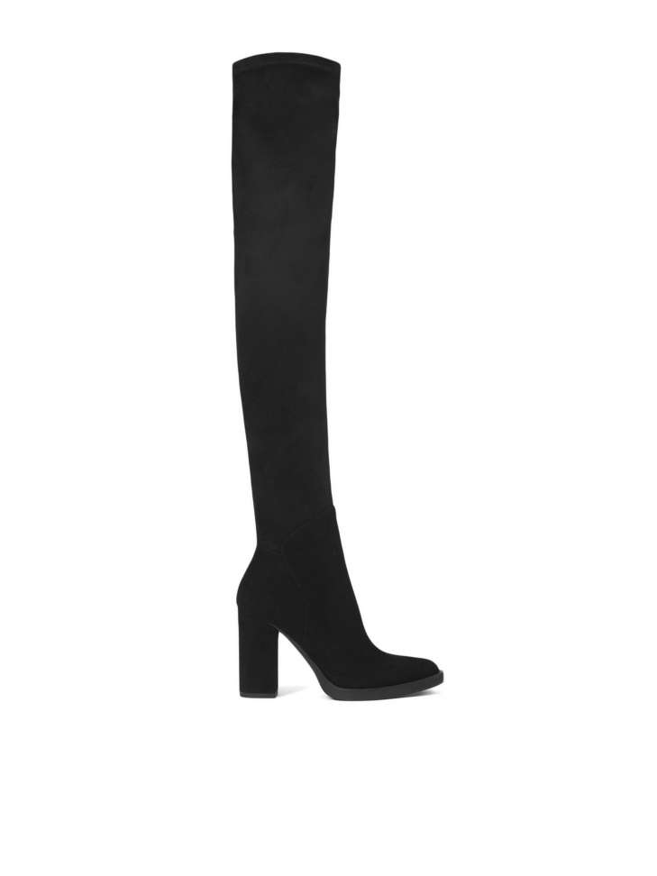 Ladies’ black over-the-knee boots