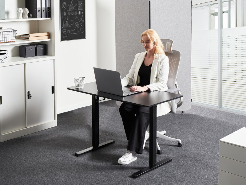 Biurko regulowane 120x72 cm czarne