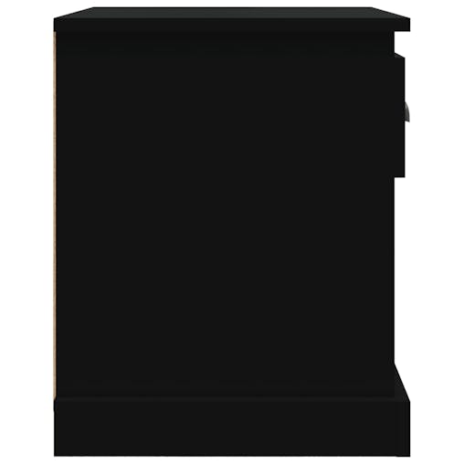 NNEVL Bedside Cabinet Black 39x39x47.5 cm Engineered Wood