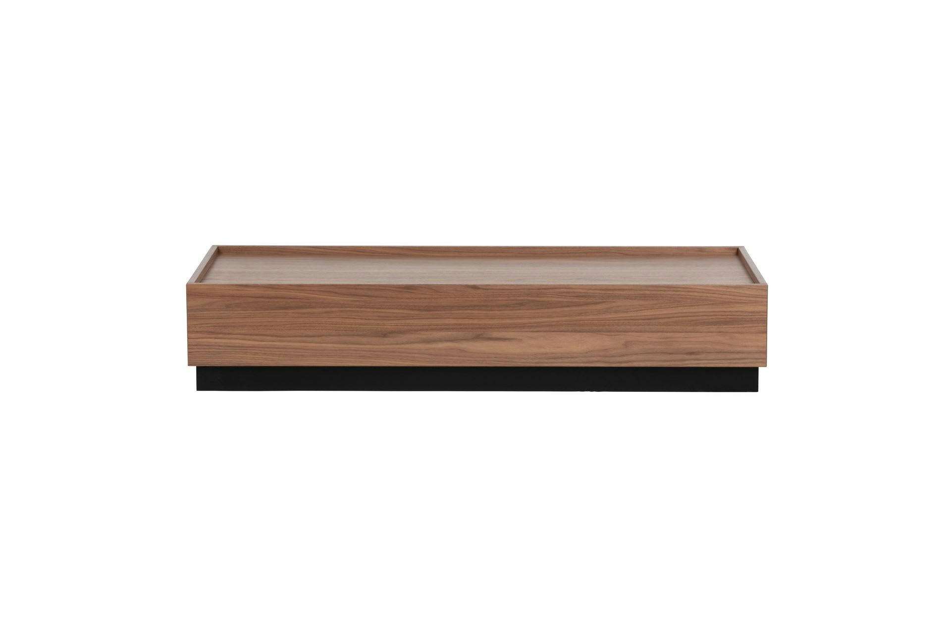 BLOCK - Grande table basse en bois de noyer marron