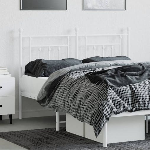 NNEVL Metal Headboard White 152 cm