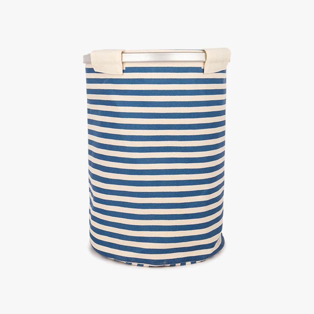 Cesto da roupa às riscas azul 38x54cm NISI