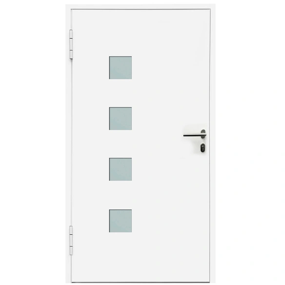 Aluminium-Haustür »Marte«, anthrazit / moosgrün