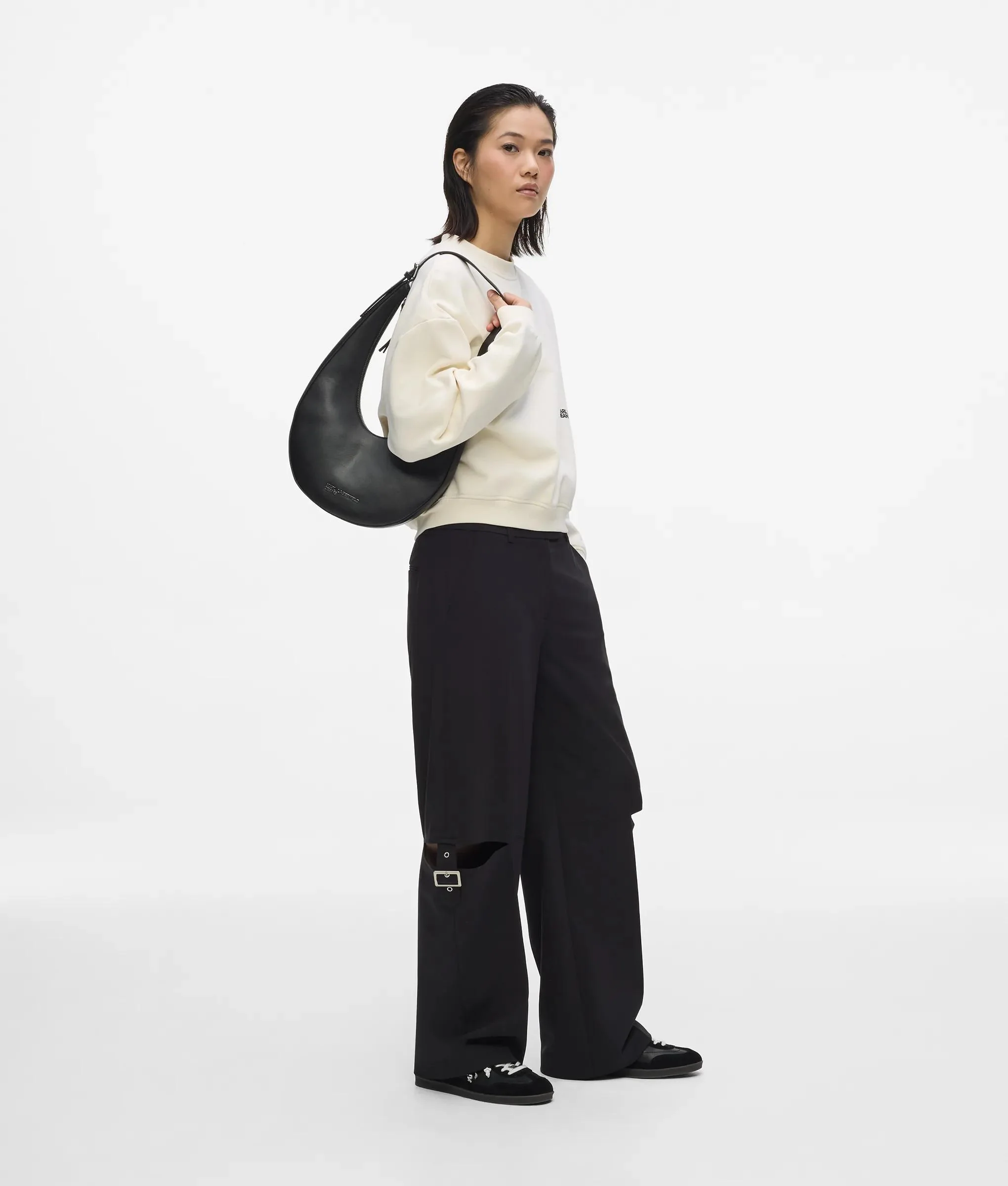 Sac hobo rond en cuir