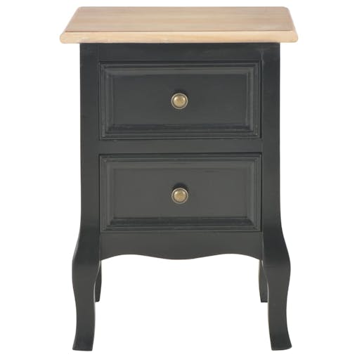 NNEVL Bedside Cabinets 2 pcs Black 35x30x49 cm MDF