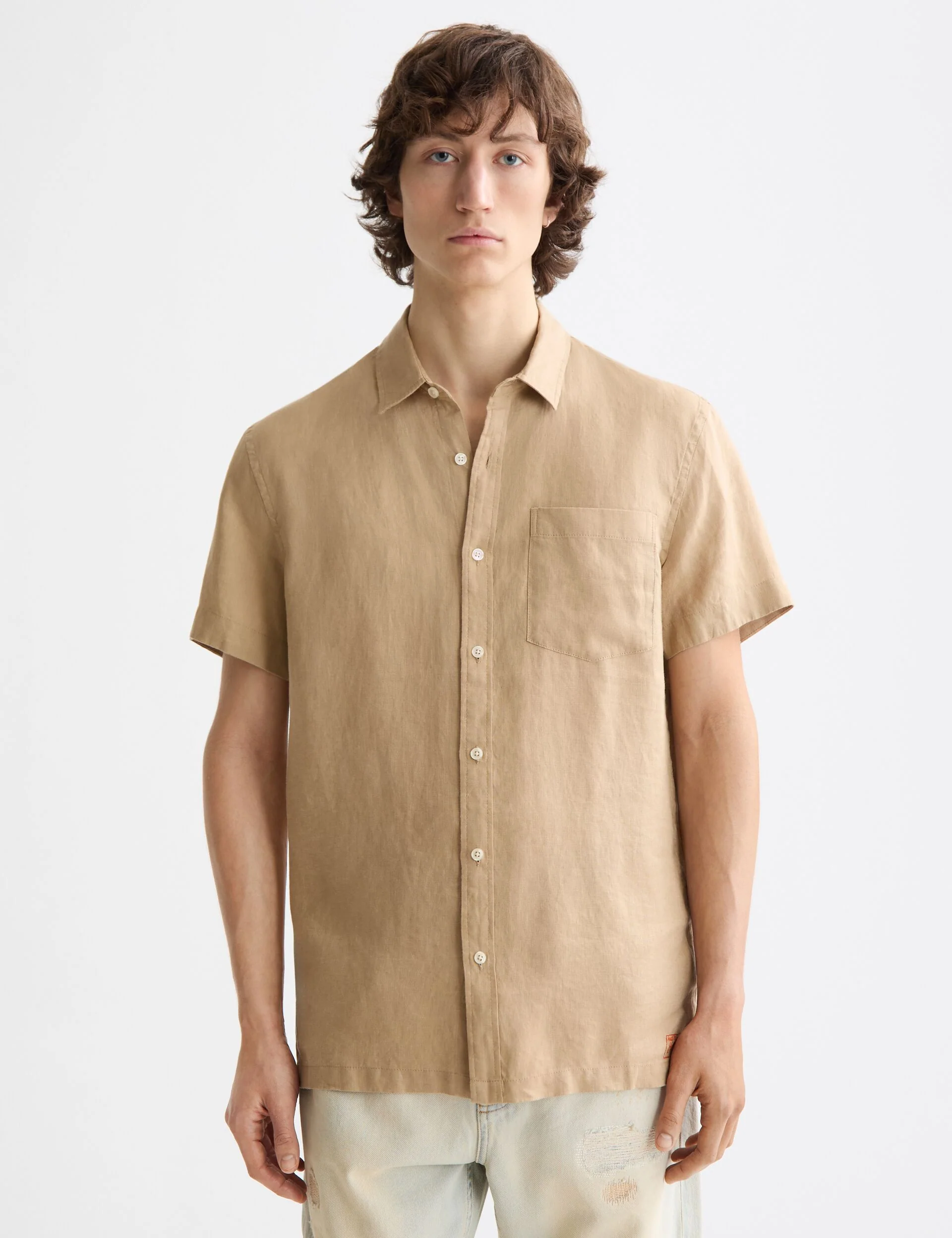 Core Seasonal Regular-Fit Short-Sleeved Linen Shirt
