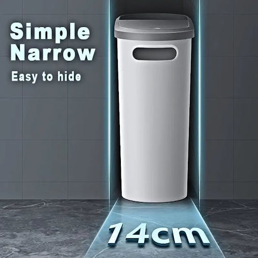 NNETM 1pc Bathroom Trash Can with Lid