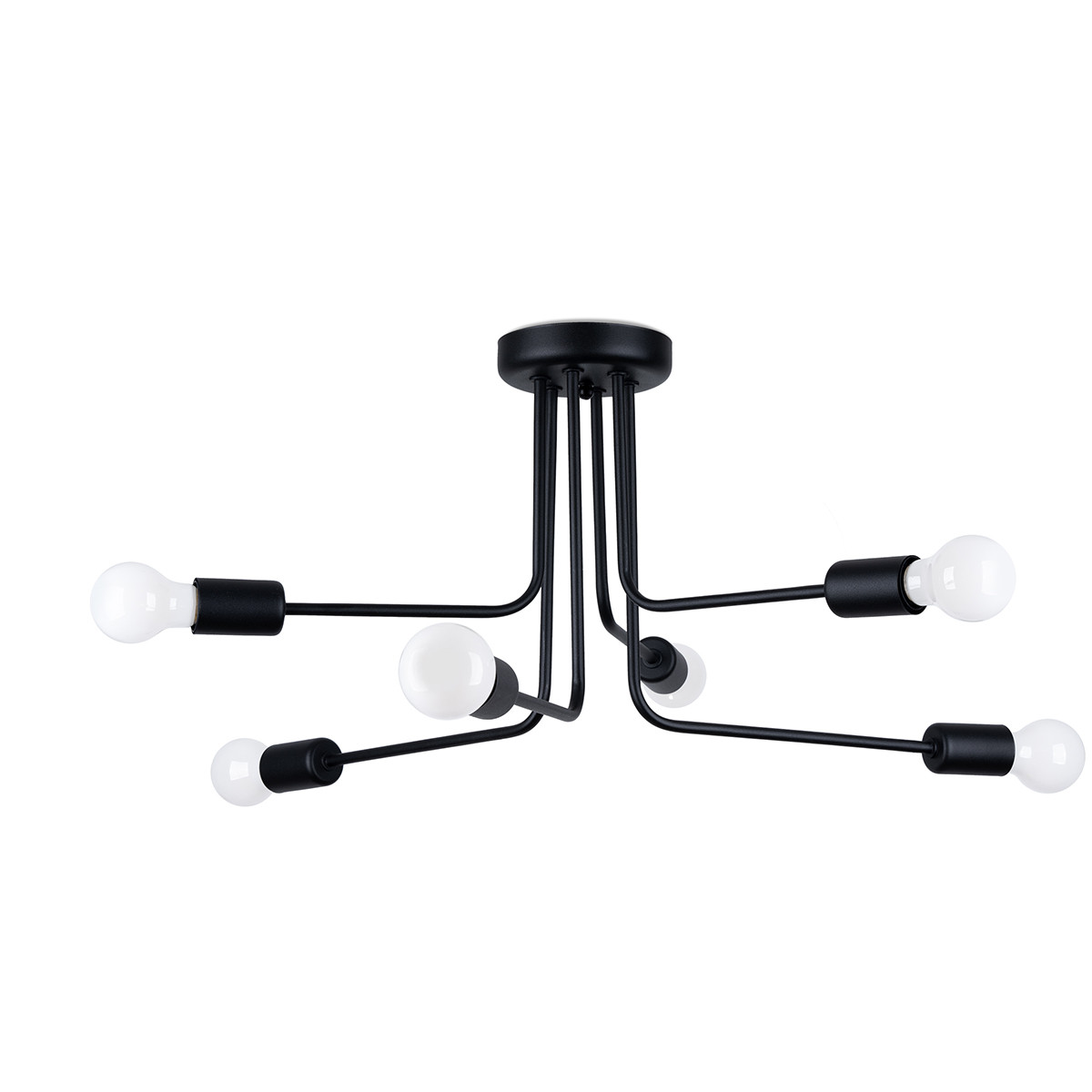 Lampa sufitowa TANDRA czarna 6xE27x15W wym:33x68x68cm IP20 Pure Lume