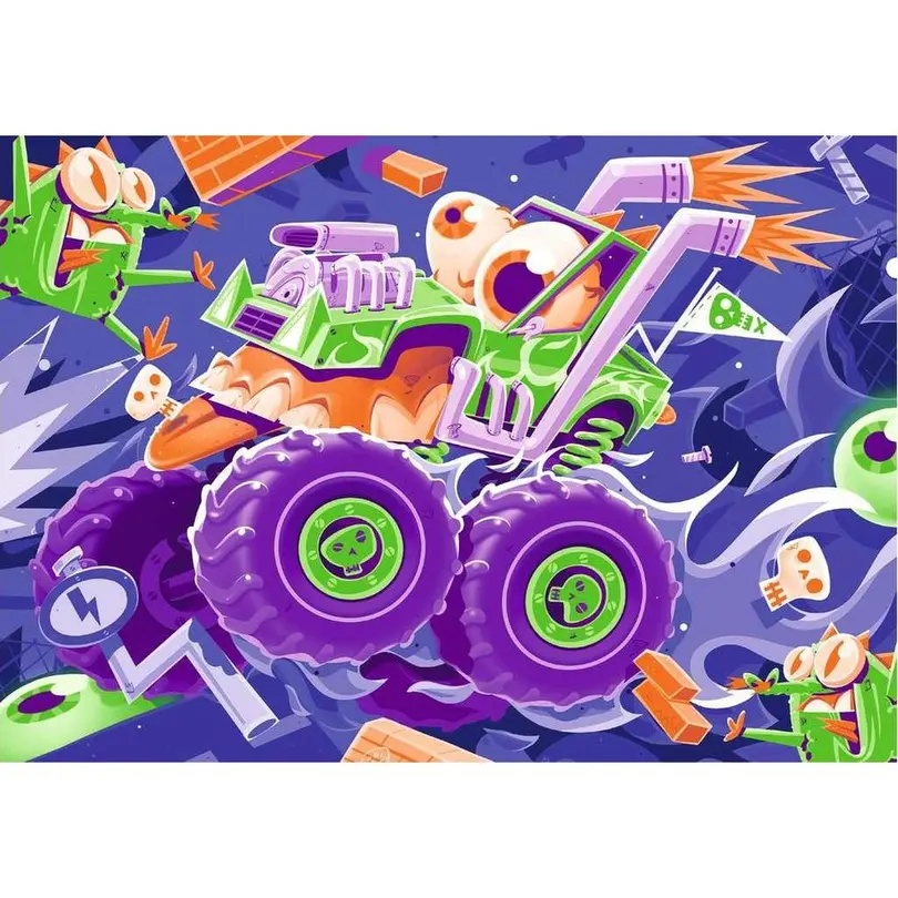 Puzzle 2er-Set Monster Trucks