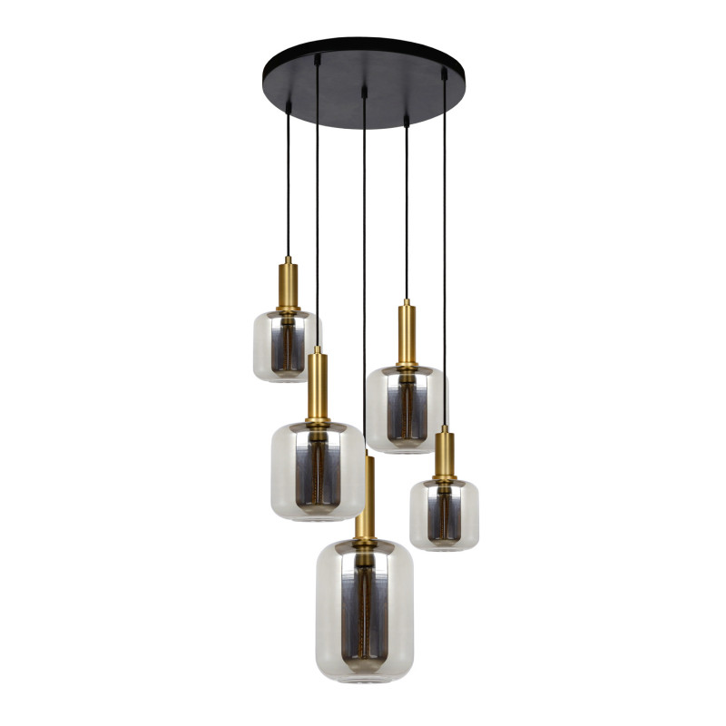 Suspension Joanet fumée Ø 66 cm E27 5 x 40 W LUCIDE