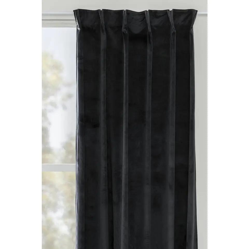 Gordijn Yara - zwart - 140x280 cm (1 stuk)