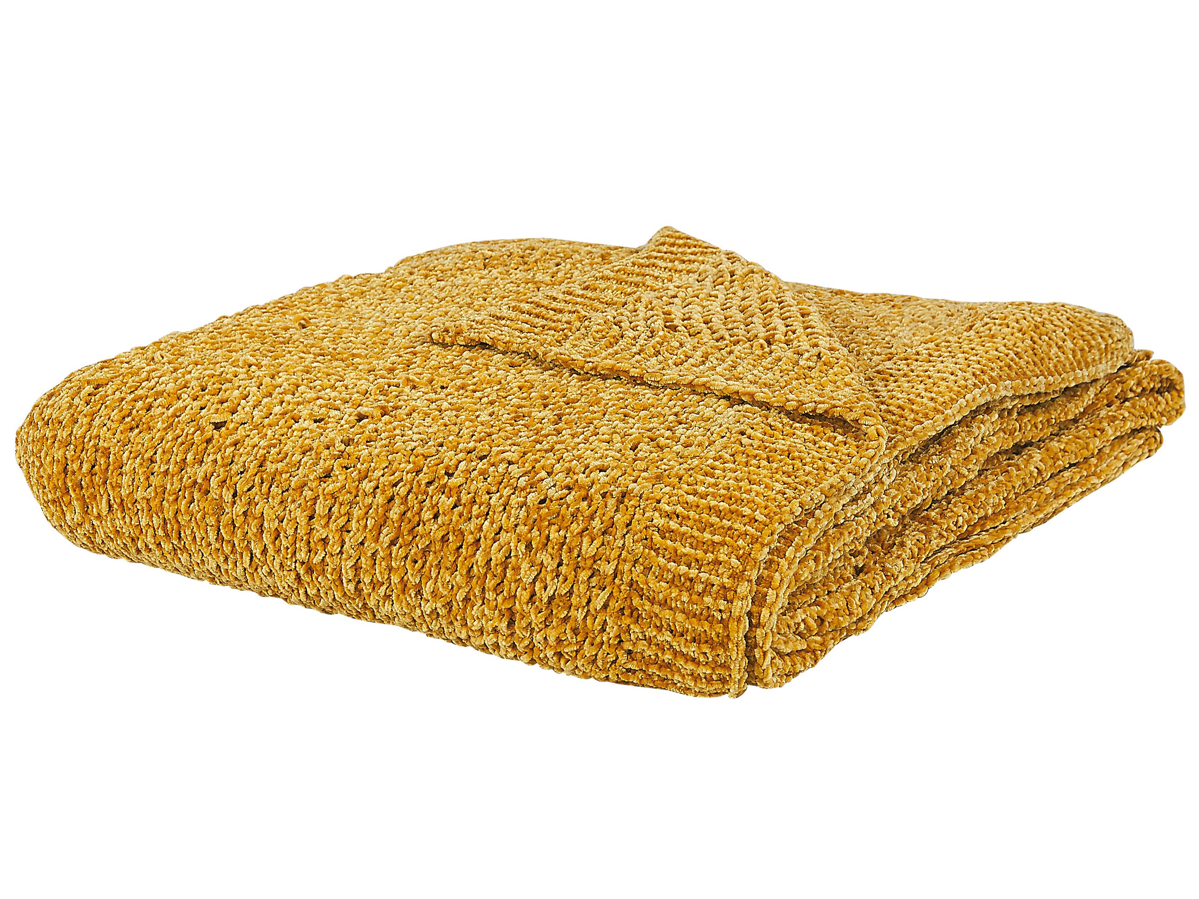 Blanket ELOVA 150 x 200 cm Mustard