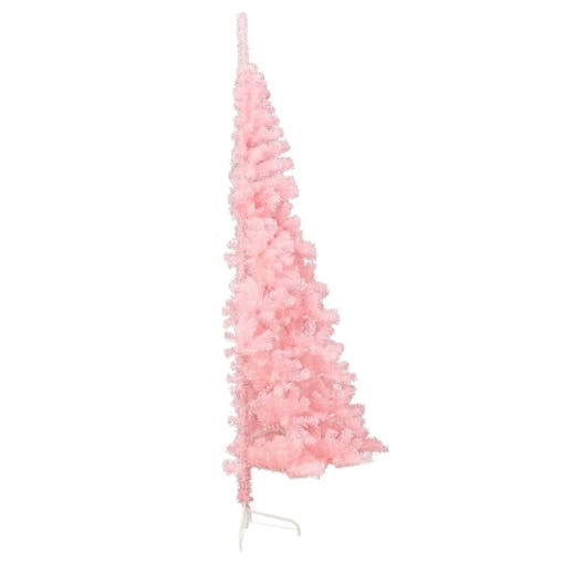 NNEVL Artificial Half Christmas Tree with Stand Pink 180 cm PVC