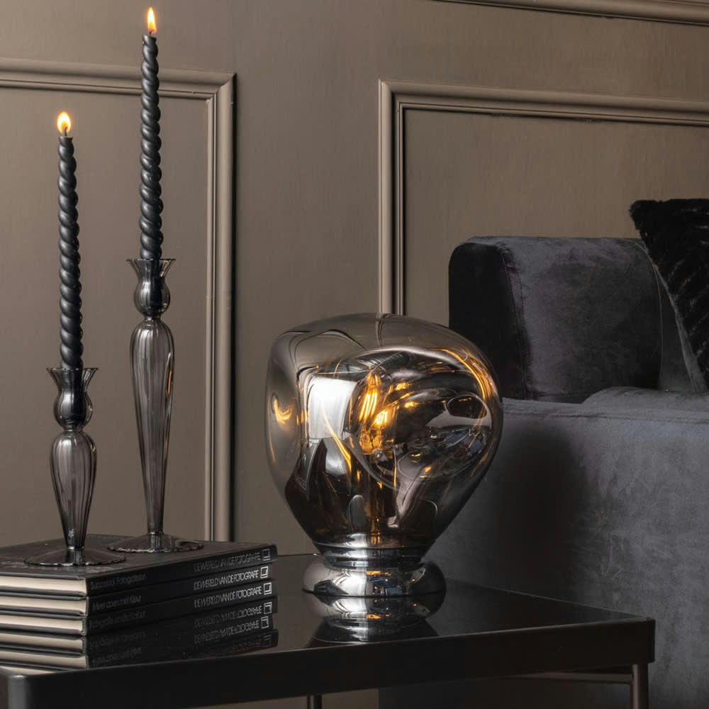 BLOWN GLASS - Lampe de table blown glass l verre gris