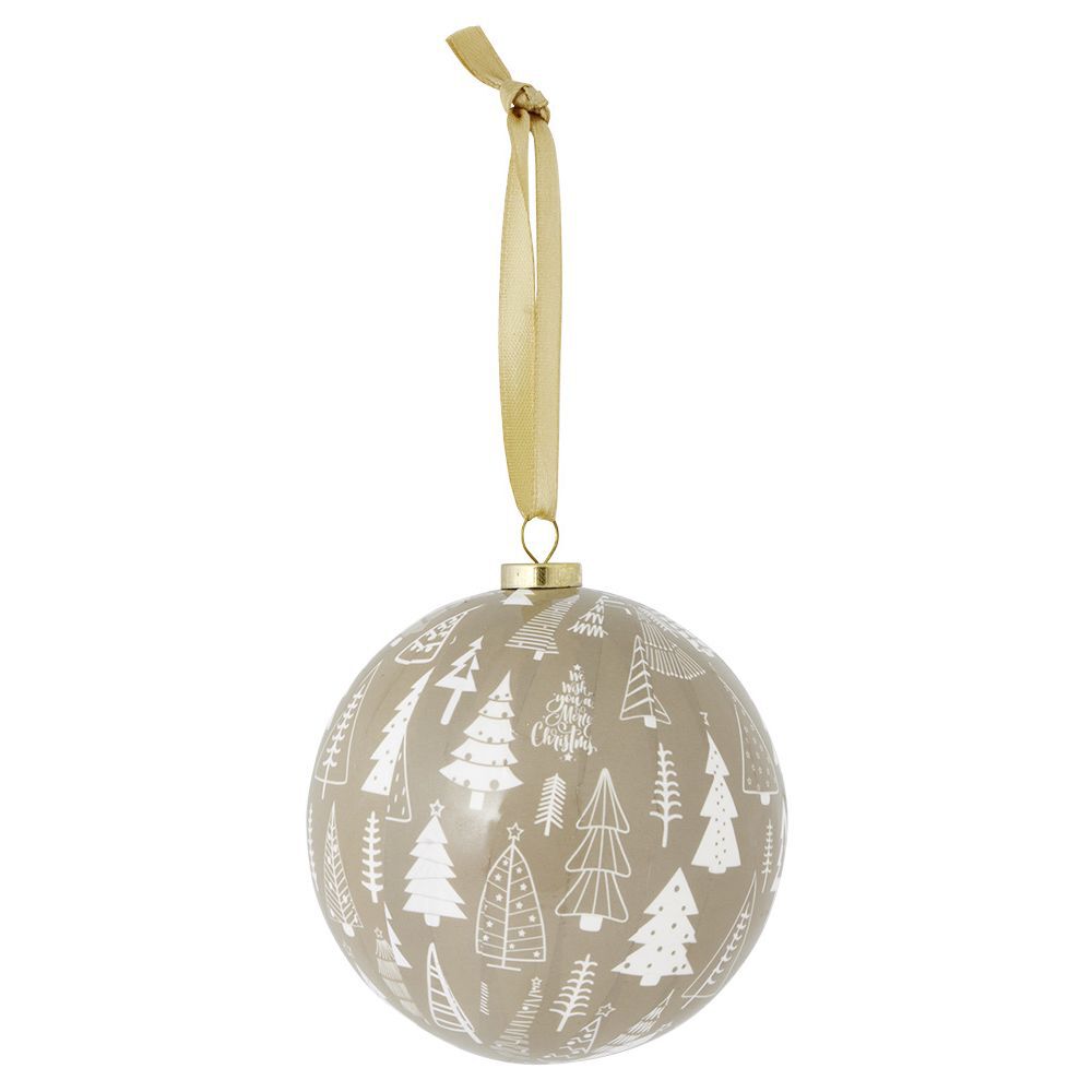 Boule de No&euml;l assortie rose et doré Ø8cm - 3 modèles
