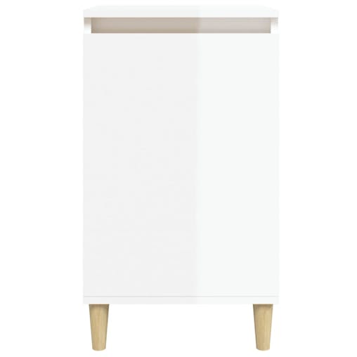 NNEVL Bedside Cabinets 2 pcs High Gloss White 40x35x70 cm Engineered Wood