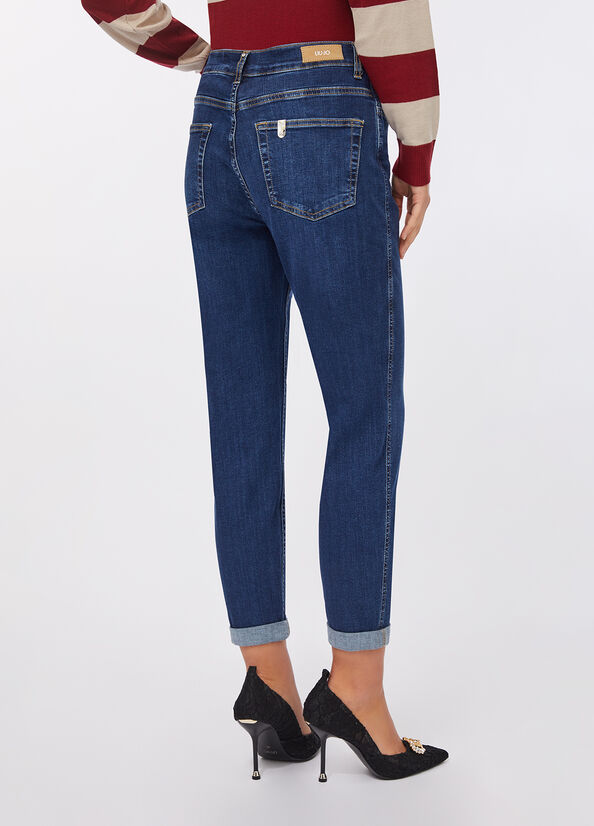 Jeans carrot fit a vita alta