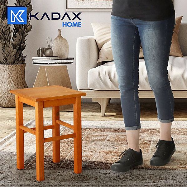 KADAX Chaise Tabouret de Cuisine en Bois 43,5 cm Aulne Massif