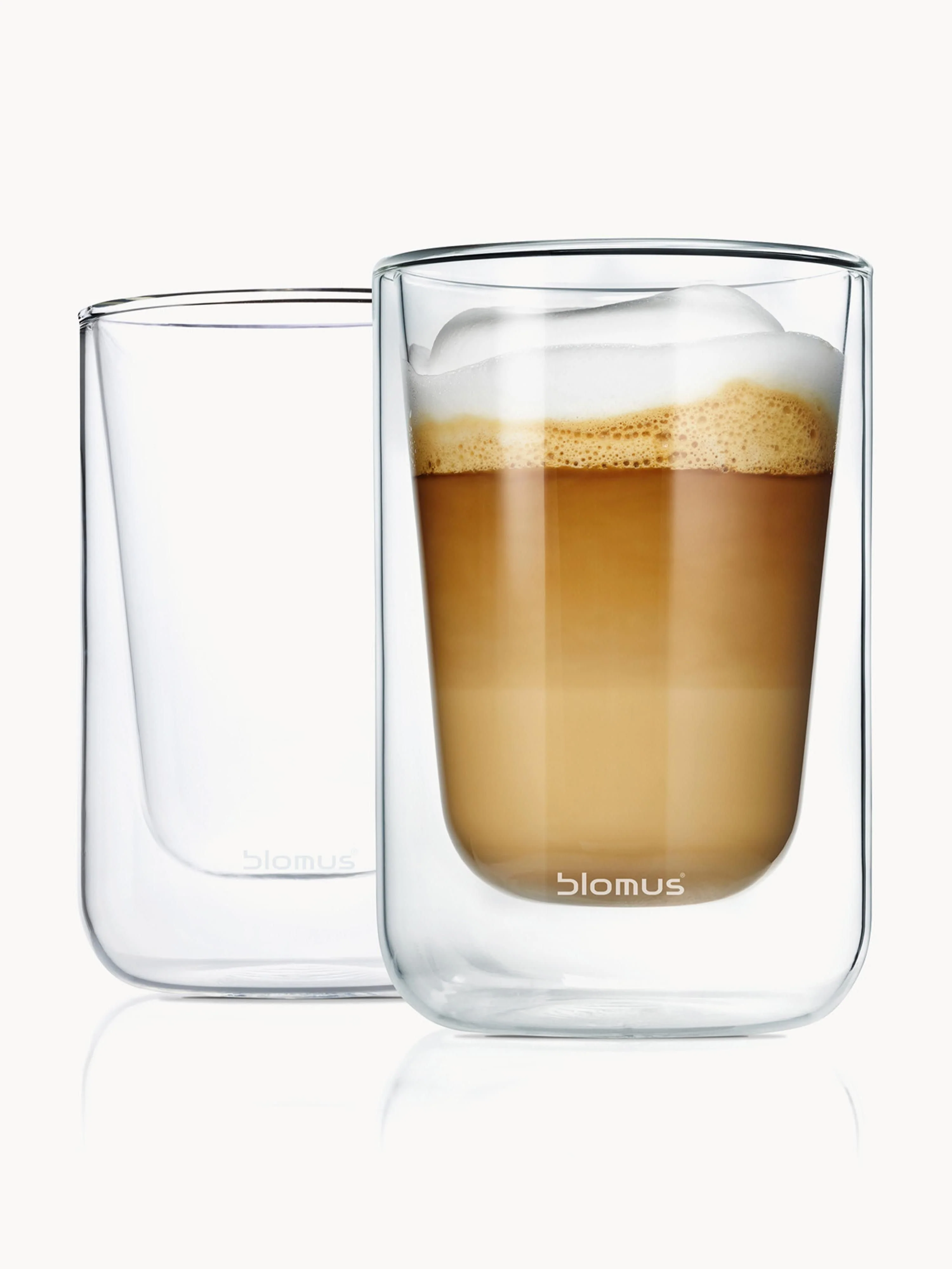 Doppelwandige Glas-Kaffeebecher Nero, 2er-Set