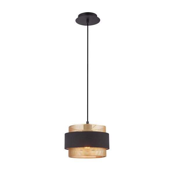 Lampa wisząca czarno-złota BANS 1xE27x40W wym: 93x24x24 cm Italux