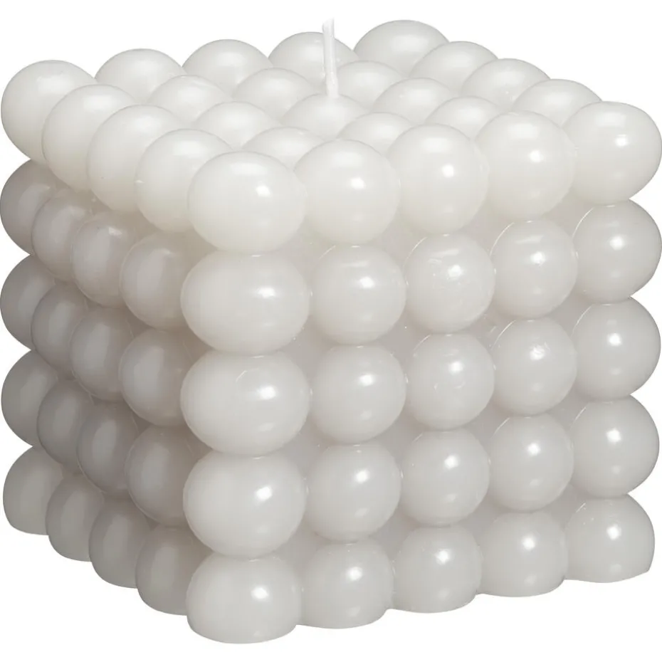 Kwantum Kaarsen & Theelichten | Kaarsen & Theelichten | Kaars Cube  Grijs