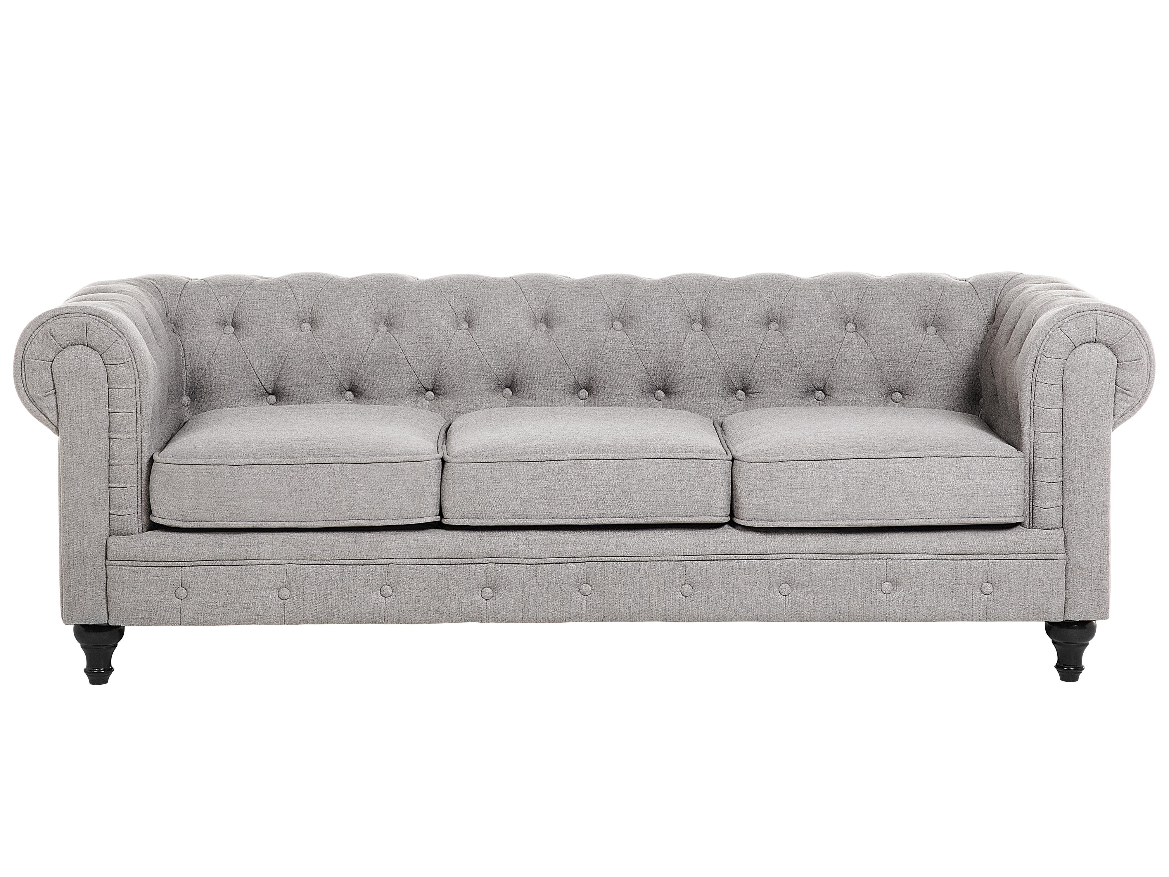 Armchair CHESTERFIELD Fabric Light Grey