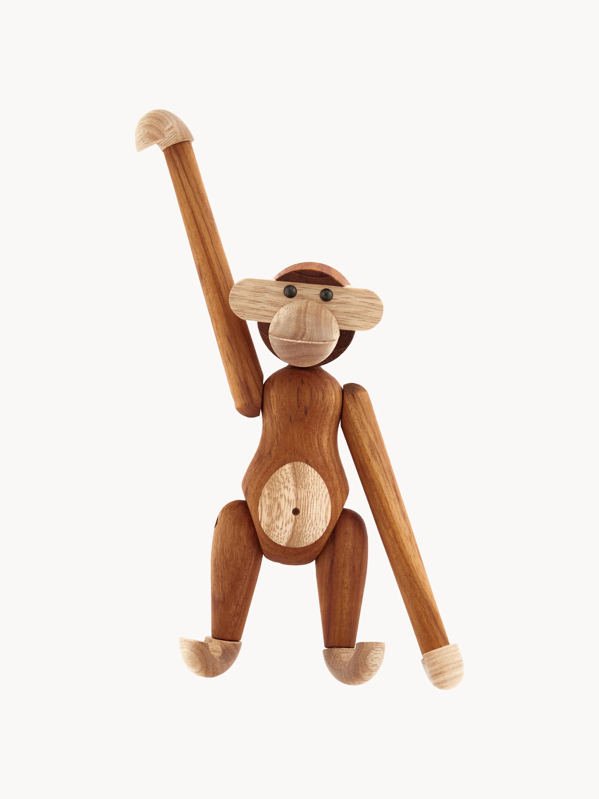 Handgefertigtes Deko-Objekt Monkey aus Teakholz, H 19 cm